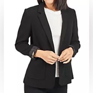 New Notch‎ Collar Knit Jacket Blazer with Pockets
